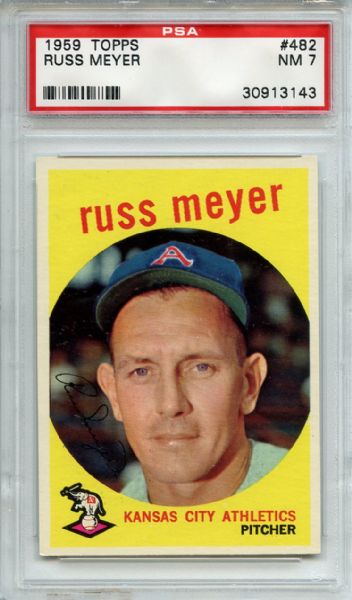 1959 Topps 482 Russ Meyer PSA NM 7