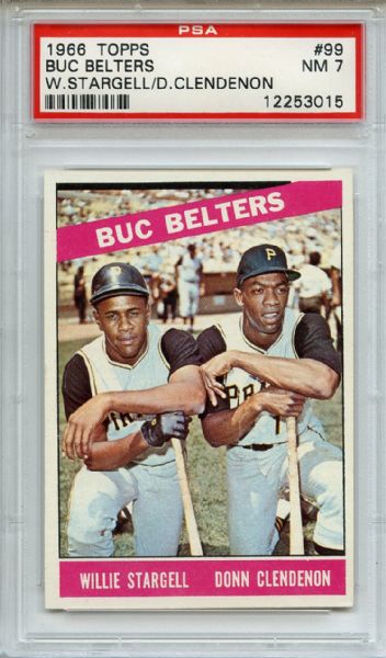 1966 Topps 99 Buc Belters Willie Stargell PSA NM 7