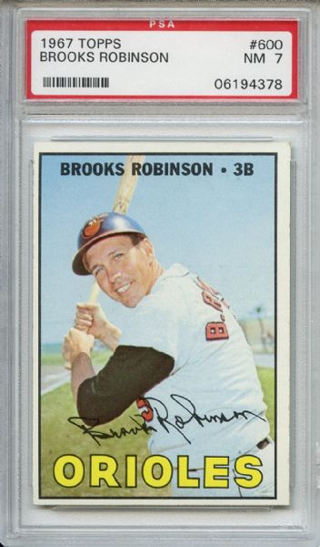 1967 Topps 600 Brooks Robinson PSA NM 7