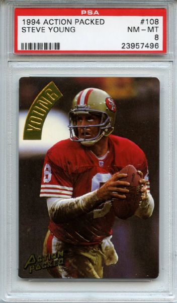1994 Action Packed 108 Steve Young PSA NM-MT 8