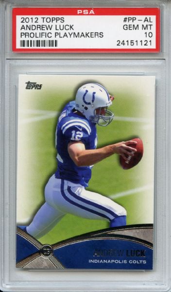 2012 Topps Prolific Playmakers Andrew Luck PSA GEM MT 10