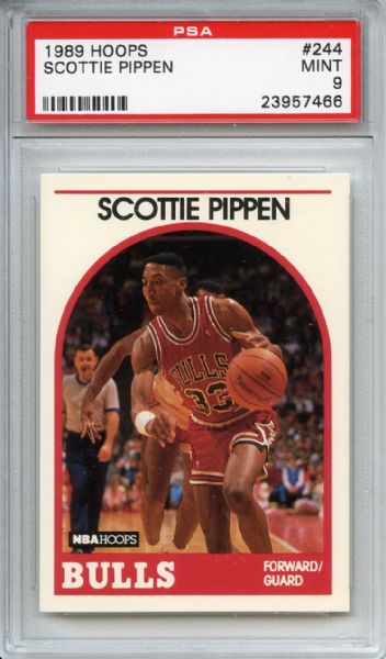 1989 Hoops 244 Scottie Pippen PSA MINT 9