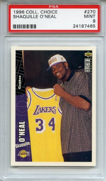 1996 Collectors Choice 270 Shaquille O'Neal PSA MINT 9