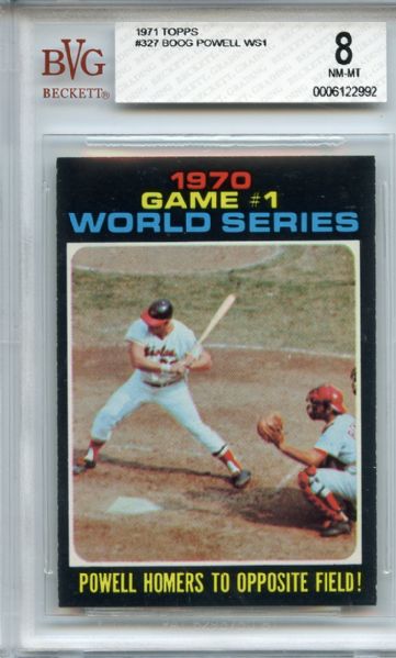 1971 Topps 327 World Series Game 1 BVG NM-MT 8