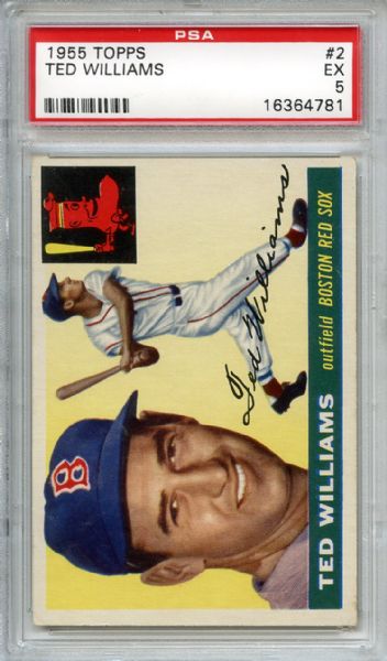 1955 Topps 2 Ted Williams PSA EX 5