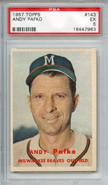1957 Topps 143 Andy Pafko PSA EX 5