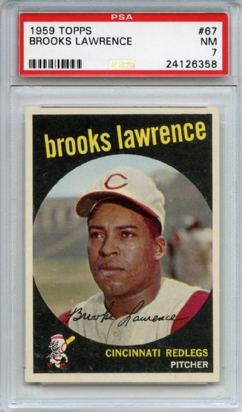 1959 Topps 67 Brooks Lawrence PSA NM 7