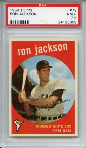 1959 Topps 73 Ron Jackson PSA NM+ 7.5