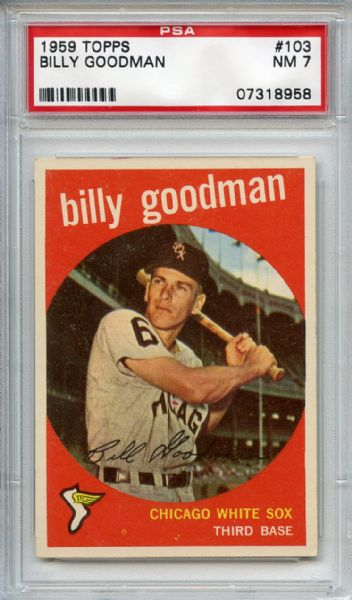 1959 Topps 103 Billy Goodman PSA NM 7