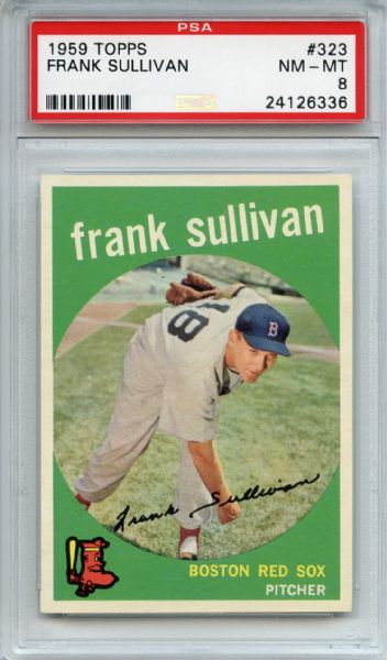1959 Topps 323 Frank Sullivan PSA NM-MT 8