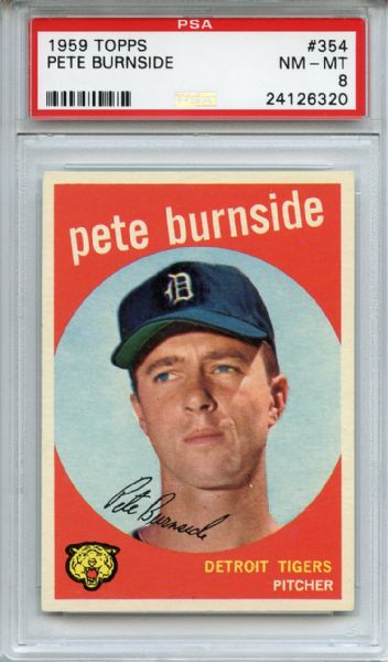 1959 Topps 354 Pete Burnside PSA NM-MT 8