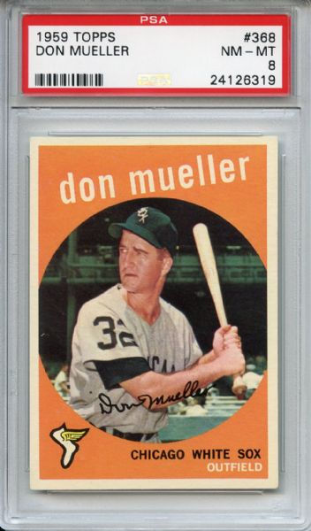 1959 Topps 368 Don Mueller PSA NM-MT 8