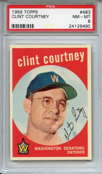 1959 Topps 483 Clint Courtney PSA NM-MT 8