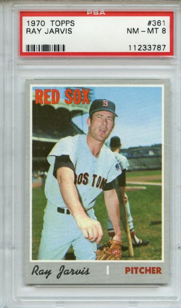 1970 Topps 361 Ray Jarvis PSA NM-MT 8