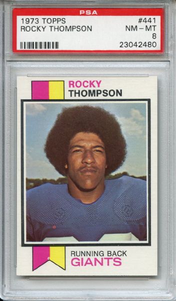 1973 Topps 441 Rocky Thompson PSA NM-MT 8