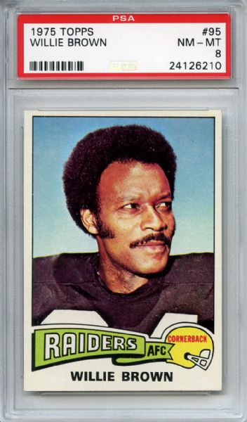 1975 Topps 95 Willie Brown PSA NM-MT 8
