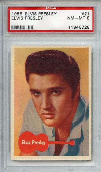 1956 Elvis Presley 21 Elvis Presley PSA NM-MT 8