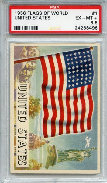 1956 Flags of the World 1 United States PSA EX-MT+ 6.5
