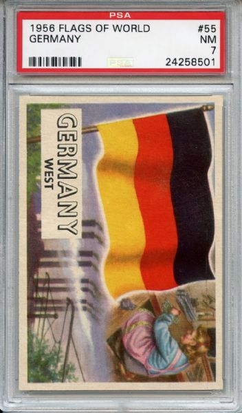 1956 Flags of the World 55 Germany PSA NM 7
