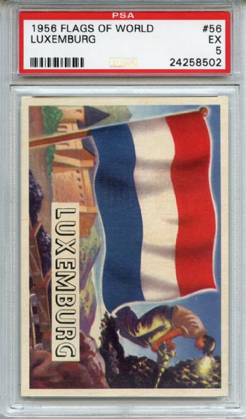 1956 Flags of the World 56 Luxemburg PSA EX 5