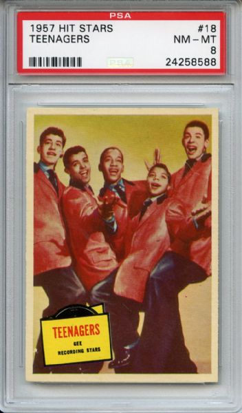 1957 Hit Stars 18 Teenagers PSA NM-MT 8
