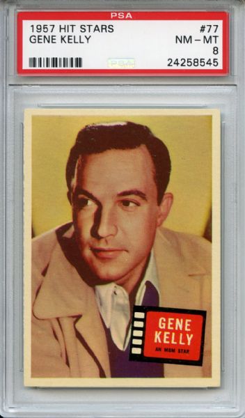 1957 Hit Stars 77 Gene Kelly PSA NM-MT 8