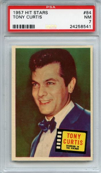 1957 Hit Stars 84 Tony Curtis PSA NM 7