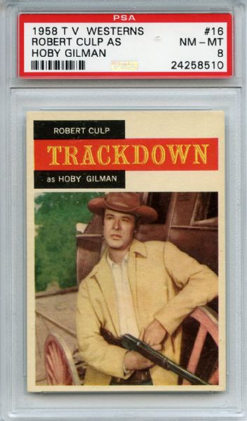 1958 T. V. Westerns 16 Robert Culp as Hoby Gilman PSA NM-MT 8