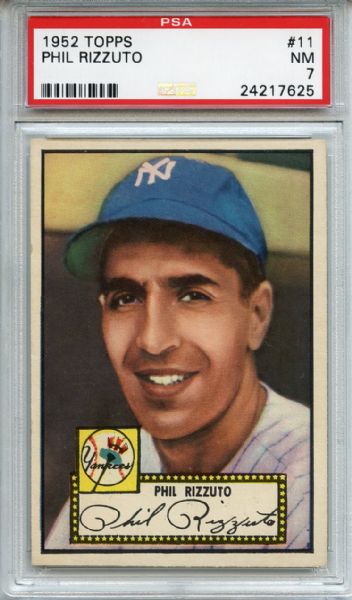 1952 Topps 11 Phil Rizzuto Red Back PSA NM 7