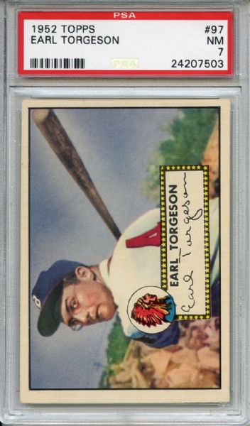 1952 Topps 97 Earl Torgeson PSA NM 7