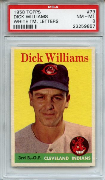 1958 Topps 79 Dick Williams PSA NM-MT 8