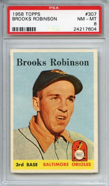 1958 Topps 307 Brooks Robinson PSA NM-MT 8