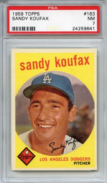 1959 Topps 163 Sandy Koufax PSA NM 7