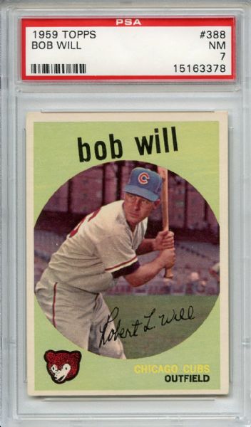 1959 Topps 388 Bob Will PSA NM 7