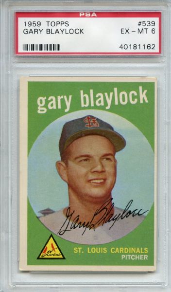 1959 Topps 539 Gary Blaylock PSA EX-MT 6