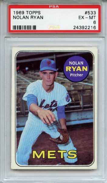 1969 Topps 533 Nolan Ryan PSA EX-MT 6