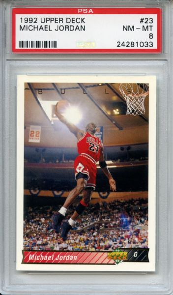 1992 Upper Deck 23 Michael Jordan PSA NM-MT 8