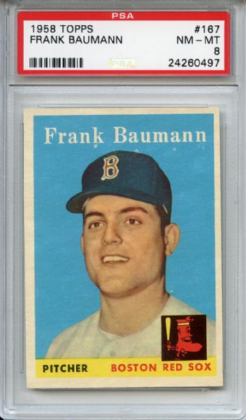 1958 Topps 167 Frank Baumann PSA NM-MT 8