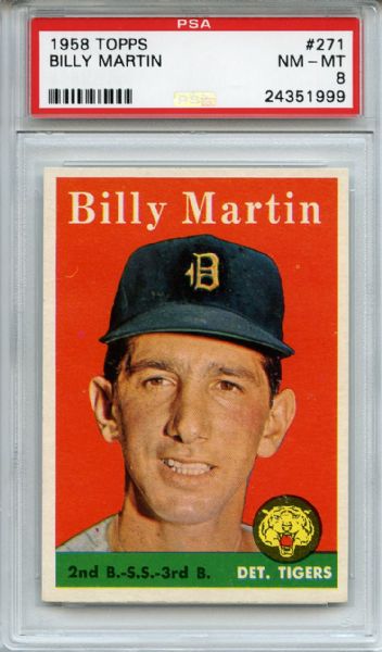 1958 Topps 271 Billy Martin PSA NM-MT 8