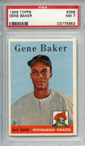 1958 Topps 358 Gene Baker PSA NM 7