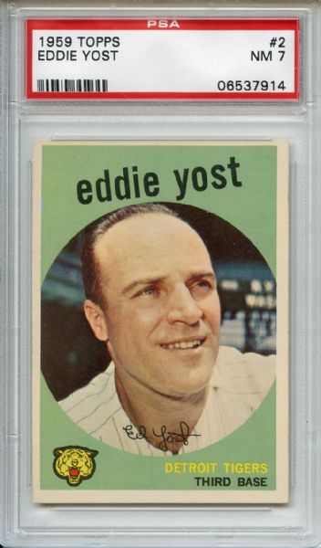 1959 Topps 2 Eddie Yost PSA NM 7