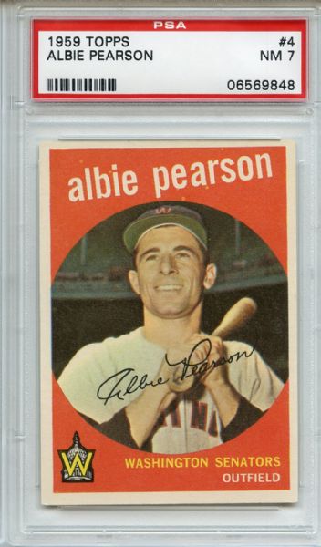 1959 Topps 4 Albie Pearson PSA NM 7
