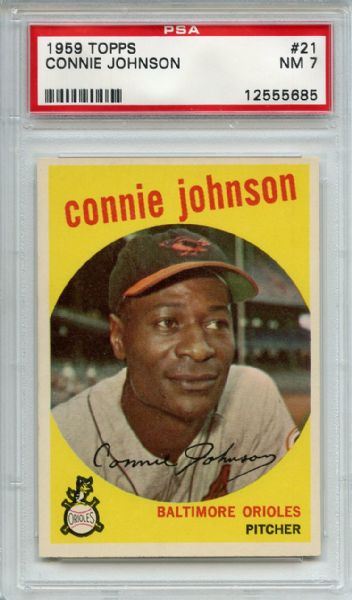 1959 Topps 21 Connie Johnson PSA NM 7