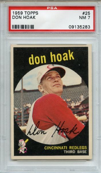 1959 Topps 25 Don Hoak PSA NM 7
