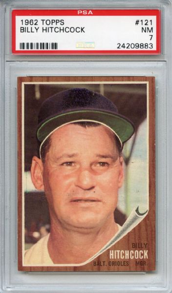 1962 Topps 121 Billy Hitchcock PSA NM 7