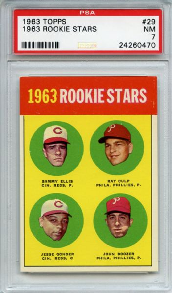 1963 Topps 29 Rookie Stars PSA NM 7