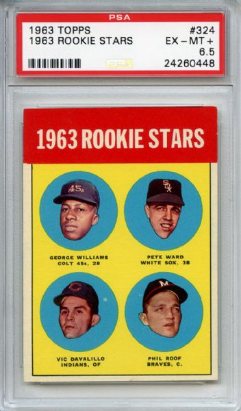 1963 Topps 324 Rookie Stars Vic Davalillo PSA EX-MT+ 6.5