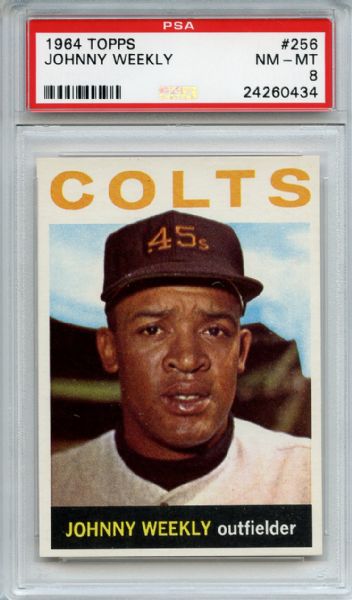 1964 Topps 256 Johnny Weekly PSA NM-MT 8