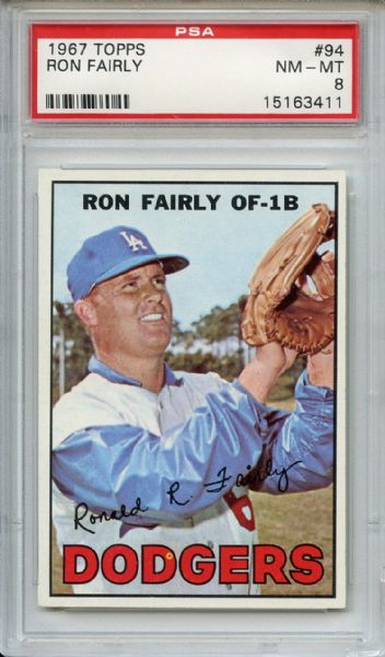 1967 Topps 94 Ron Fairly PSA NM-MT 8