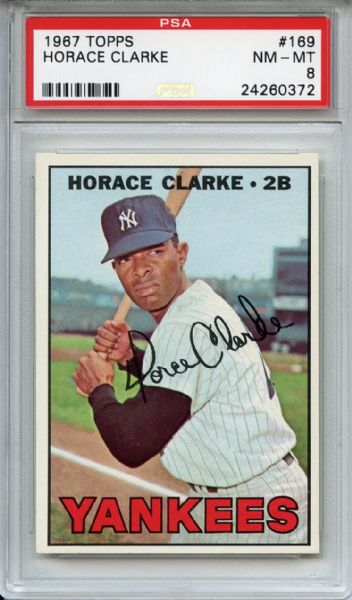 1967 Topps 169 Horace Clarke PSA NM-MT 8